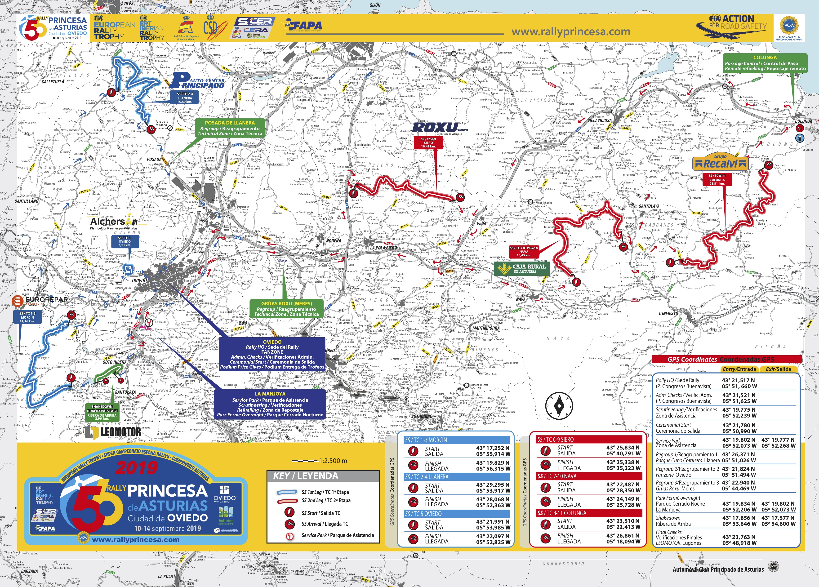 SCER + CERA: 56º Rallye Princesa de Asturias - Ciudad de Oviedo [10-14 Septiembre] MAPA-FIA-RPA-2019