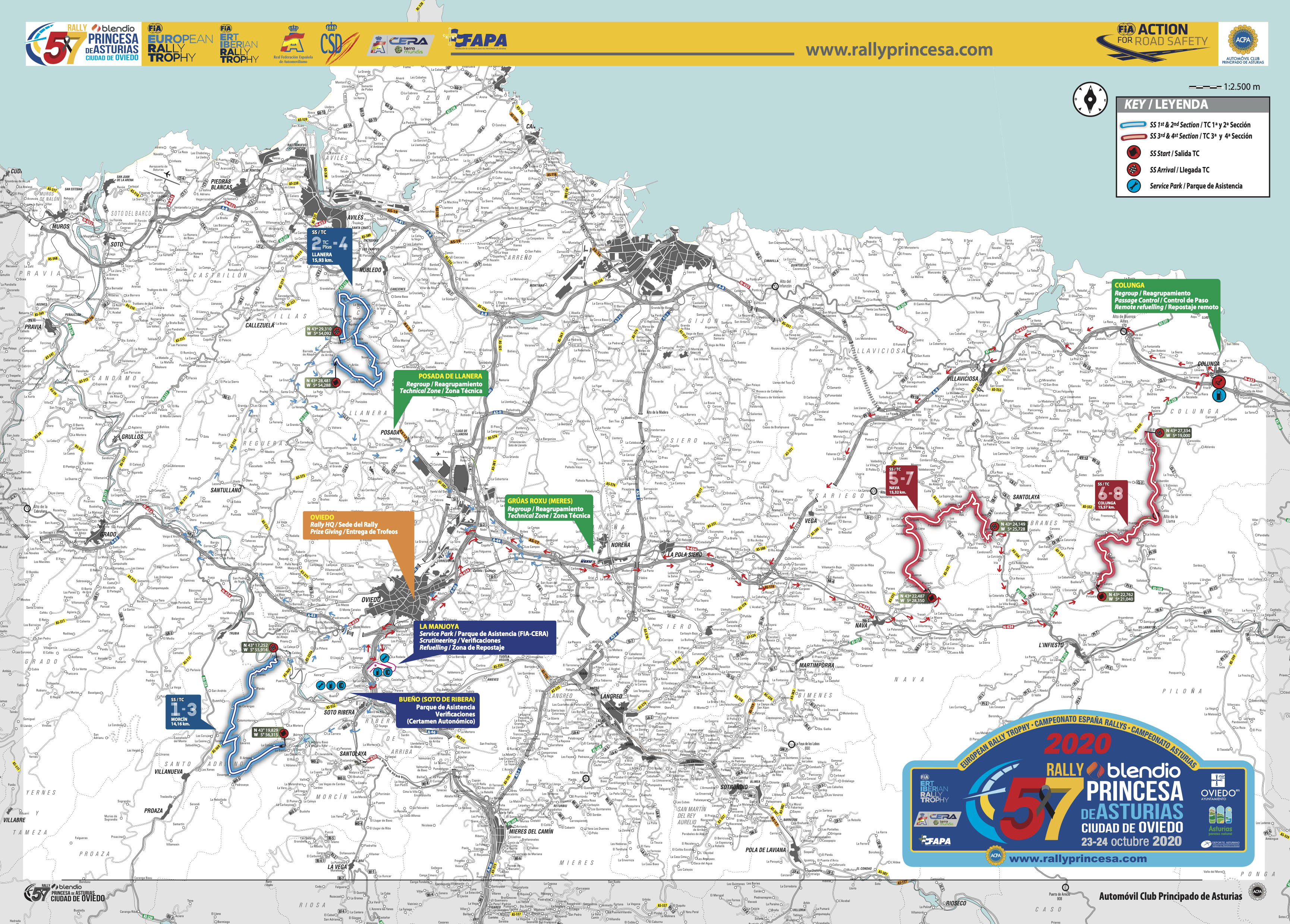 CERA + ERT: 57º Rallye Princesa de Asturias - Ciudad de Oviedo [23-24 Octubre] Mapa-2020